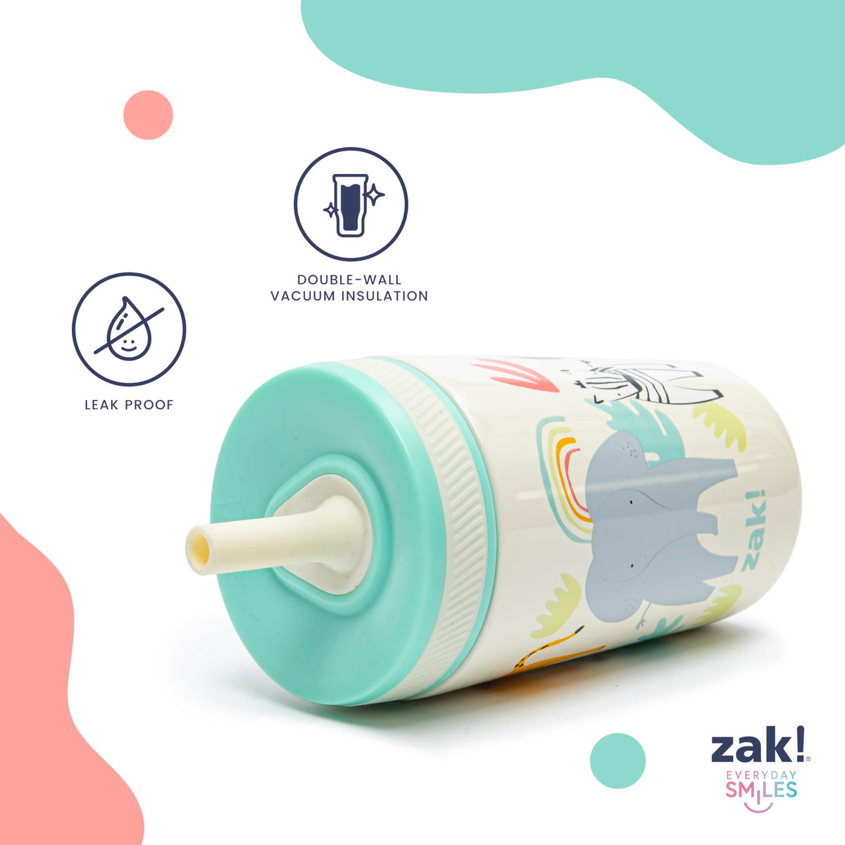 Zak Designs Bluey Kelso 12oz Stainless Steel Leak-Proof Toddler Straw Cup 🍁 All In One Marketplace Canada