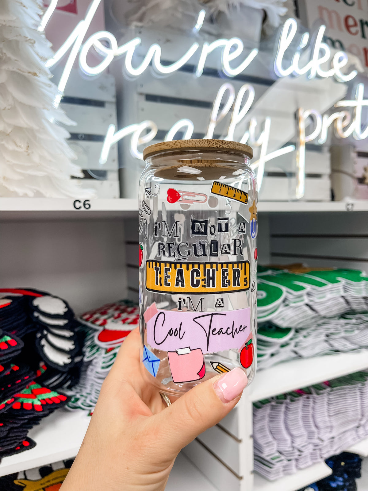 I'm Not A Regular Teacher Iced Coffee Glass
