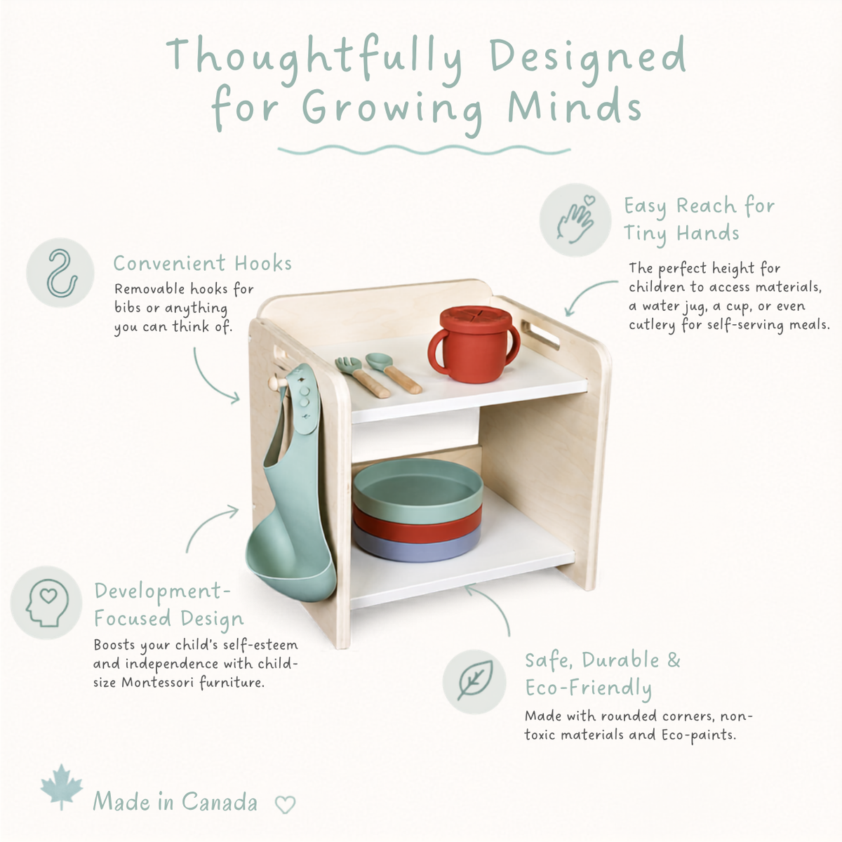 PAPAYA Shelf - Montessori Organization Mini Shelf