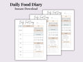 Daily Food Diary Printable | Calorie & Food Group Tracker (Digital Download)