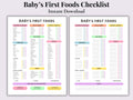 Baby's First Foods Tracker | Printable PDF | Likes & Dislikes Food Log