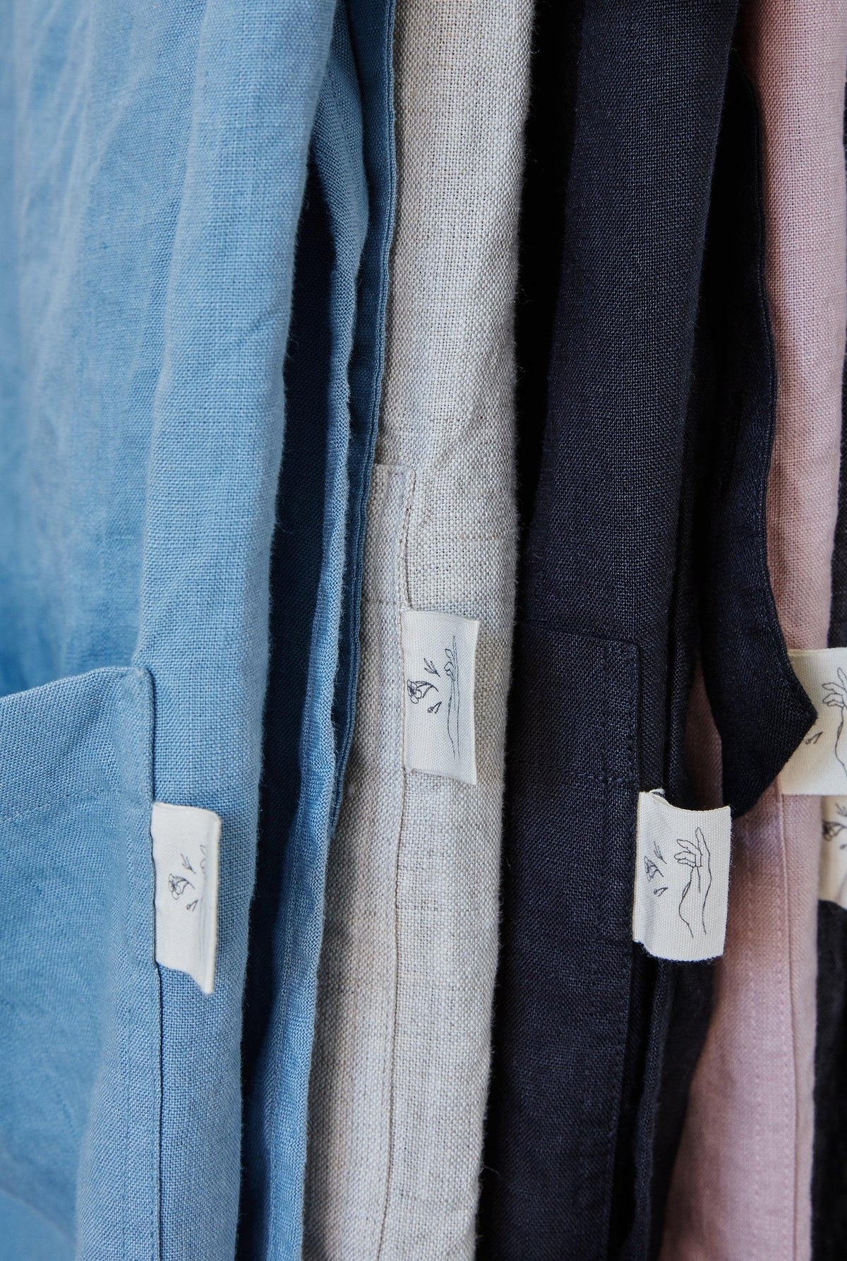 Linen Apron - Dusty pink