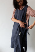 Linen Gardener Apron - Dark Grey